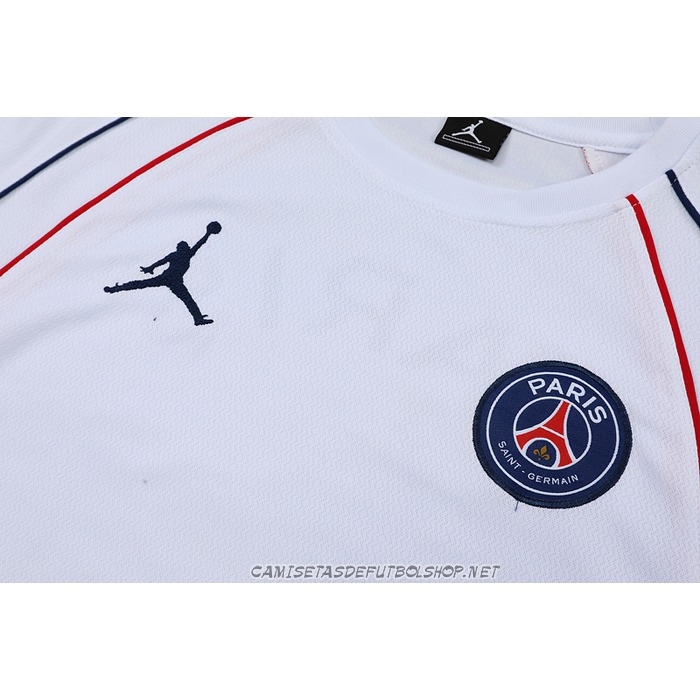 Chandal del Paris Saint-Germain Jordan 22-23 Manga Corta Blanco - Pantalon Corto